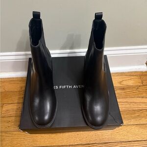 Saks Fifth Avenue Black Ankle Boots